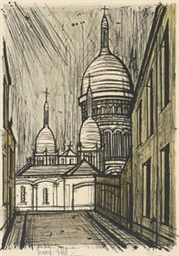 ベルナールビュッフェ 『モンマルトルのサクレクール寺院』